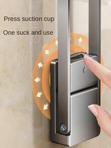 1PC Bathroom Wall Suction Cup Foldable Towel Rack/Hand Towel Holder For Washbasins. Suitable For Storing Towels, Jewelry, Hairbands, And Other Items In The Bathroom. Multi-Functional Foldable Coat Rack/Wall Shelf For Home Use - View 5