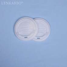 50pcs/Pack Polylactic Acid (PLA) Milk Tea Cup Lids, Compostable, Heat-Resistant, Coffee Cup Lids For Takeout, Good Sealability - Direct Drinking Cover - View 6