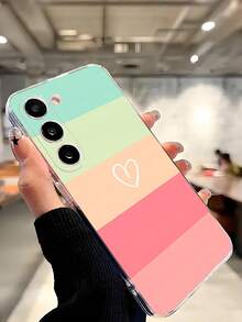 1个彩色彩虹爱心软壳手机壳，兼容华为荣耀、Galaxy A04e/12/A13/A14/A34/A50/A52/A53/A54/S21/S22/S23/S24/S25/S25Ultra/S25FE/S26/S26 Plus/S26 Ultra/S26 Edge、6A/7A/8A、12T/13T/15T/15T Pro，国际版，非国内版 - 無色 - 查看 6
