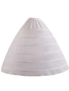 女士可调节衬裙吊带裙婚纱内衬 - 白色 - 查看 7