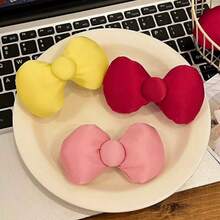 可爱棉质蝴蝶结发夹 - 柔软毛绒鸭嘴夹，适合女孩和女士 - 彩色 - 查看 9