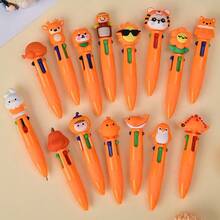 1/5/10支装随机混色圆珠笔套装，款式新颖，心形四色按动式圆珠笔 | 婚礼季完美礼物，适合女性学习、护理、办公用品、学校用品、办公桌、复活节礼物、彩色笔、艺术笔、母亲节礼物、成人礼物、毕业派对用品 - 橘色 - 查看 8