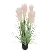 YUNRUX Artificial Plants, Decorative Grass In A Pot, Artificial Tall Grass Plant With Reed Flowers - 淺粉色 - 查看 7