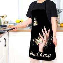 1pc Gold High-Quality Hand-Shaped Apron, Suitable For Cooking, Baking, Fruit Picking, And Manicurists - 1pc Gold Nail Polish - View 4