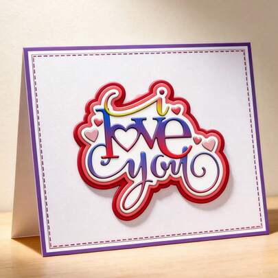 Creative Valentine's Day Tag Dies, DIY Scrapbooking Album And Embossing Stencil, Greeting Card Making Tool, Card Paper Cutting Crafts ,Gift Card Making Template Die Cuts.