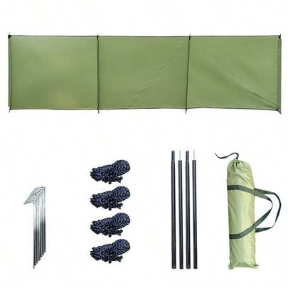 Outdoor-Windschutz 520x140cm: Einfache Camping-Abschirmung, als Privatsphäre-Sichtschutz oder für gemütliche Picknicks. Leicht & schnell aufgebaut