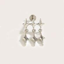 1pc Minimalist Star Stainless Steel Earrings, Suitable For Women's Daily Wear - Star - View 6