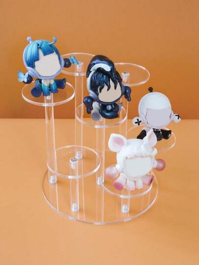 1pc Acrylic Multi-Function Storage & Display Rack, Transparent Acrylic Material Desktop Organizer Rack, Available In Multiple Sizes, Suitable For Jewelry, Decorations, Collectibles, Makeup, Figurines