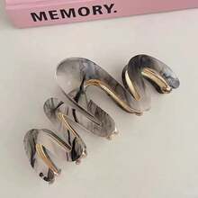 Clip de tiburón de ácido acético para mujer, Pinza de agarre de Metal de alta calidad, agarre de pelo de moda, sentido Premium, nuevo, 1 unidad MLZ8 - 1 pieza blanca - Ver 7