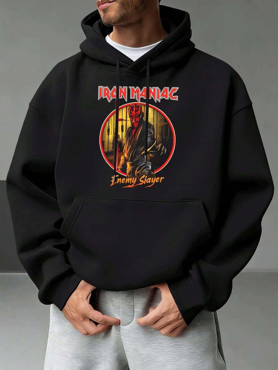 Iron Maniac Enemy Slayer Men's Hoodie Quality Fabric, Comfortable Fit, Casual, Breathable - màu đen - Xem 1
