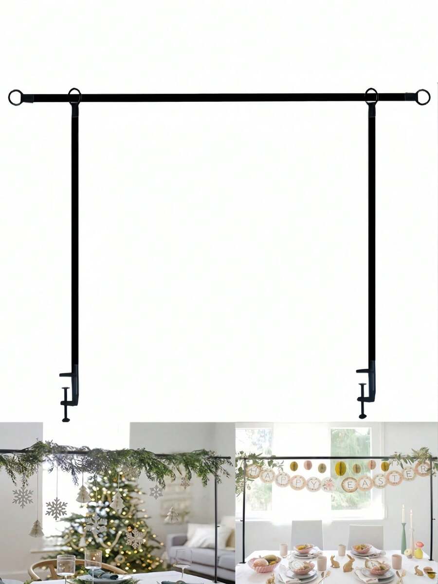 Justerbart bordsstativ - Kraftig järnstruktur, utdragbar 75 cm till 2,4 m - Bröllop, födelsedag, Halloween, juldekor - Ingen el behövs, festevenemang heminredning - Robust festbåge, högkvalitativ design, högtidsdisplay, gör-det-själv-entusiaster - Multifärgad - Visa 1
