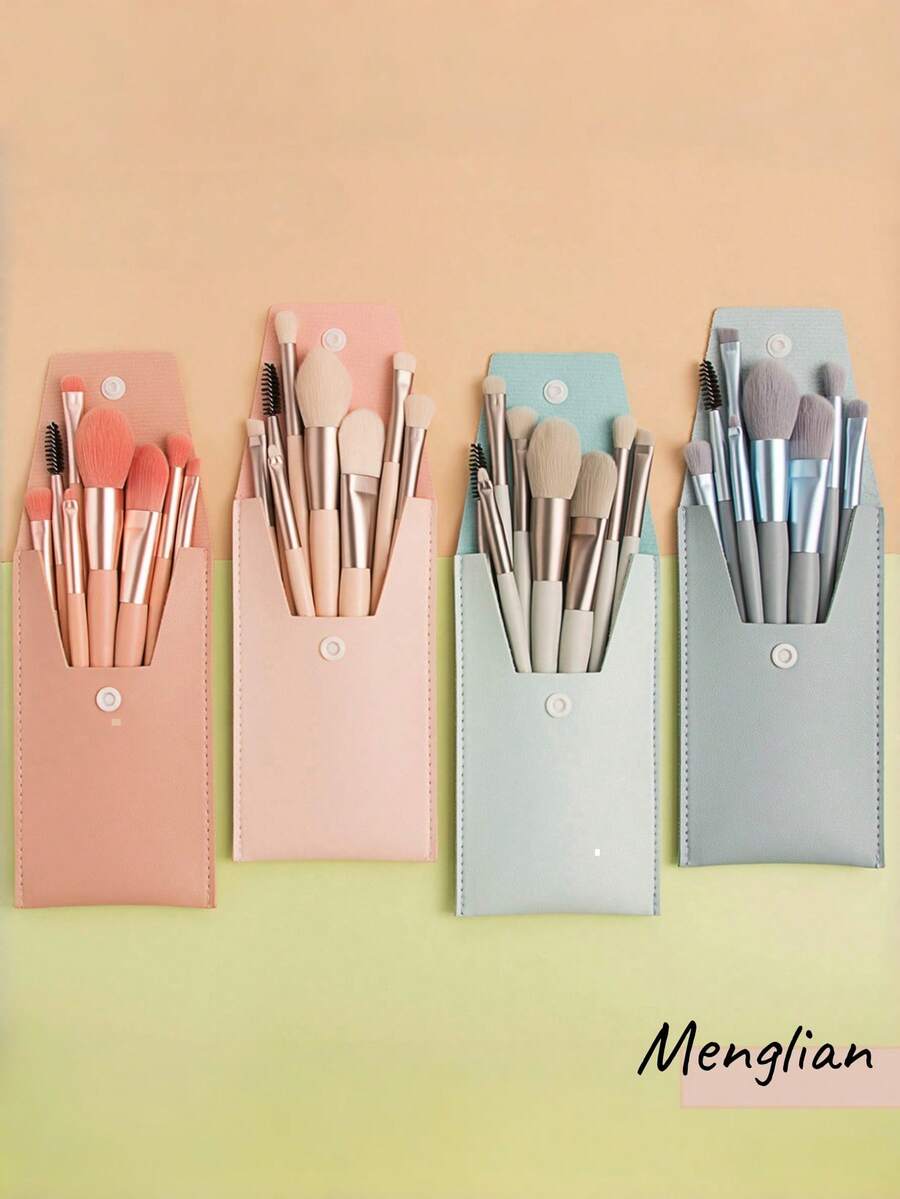 Today's Special Offer, Best Seller, 8pcs Makeup Brush Set, Eyeshadow Powder Portable Makeup Brush Kit, Makeup Tools Set, Suitable For Wedding/Music Festival/Travel, Macaron Color Dopamine Design