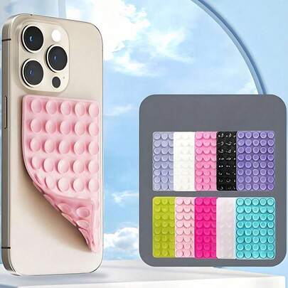 Bộ 40 giá đỡ điện thoại bằng silicon có giác hút, hai mặt, có thể tái sử dụng, thích hợp cho gia đình, văn phòng, các bề mặt nhẵn. Quà tặng mùa xuân.