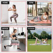 1/2pcs Elastic Resistance Bands, Yoga/Fitness Booty Bands, Glute Activation Bands, Gym Training Loops, Yoga Exercise Equipment, Tension Bands - Multicolor - View 5