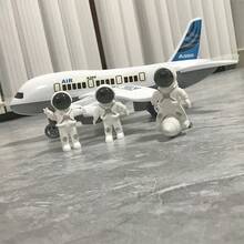 大型白色客机火箭发射站 + 3 名宇航员，玩具航天器模型，新年节日礼物，太空火箭飞机宇航员玩具套装，儿童男孩，新年礼物，生日礼物 - 白色 - 查看 4