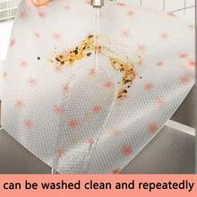 1 Roll Pink Floral EVA Cabinet Shelf Liner, Non-Adhesive Non-Slip Drawer Mat, Easy Cut Waterproof Fridge Pad, Fridge & Cabinet Decor Cherry Blossom Pattern, Kitchen Cabinet Lining | Decorative Shelf Liner | EVA Material, Kitchen Countertop Moisture-Proof Mat: Waterproof, Oil-Proof, Easy To Clean, Comfortable Cooking - Red Cherry Blossoms - View 5