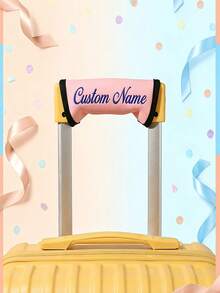 Custom Name Luggage Handle Wrap, Personalized Suitcase Handle Wraps With Text, Customized Stroller Identifier, Customizable Luggage Wraps For Suitcase, 14x15cm, Orange/Red/Blue/Yellow/Rose Red/Black/Green, Luggage Wrap, Mother'S Day Gift, Easter Gift, Valentine'S Day Gift, Birthday Gift - Multicolor - View 7