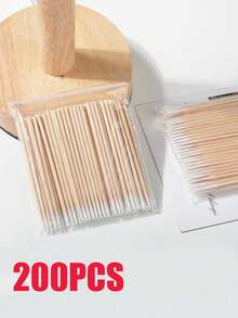 1000pcs Premium Micro Cleaning Swabs - Gentle Cleaning For Nails, Cosmetics, Ears, And Makeup/Eyelash Extension Tools - Bulk Pack With Wooden Stems - Multicolor - View 7