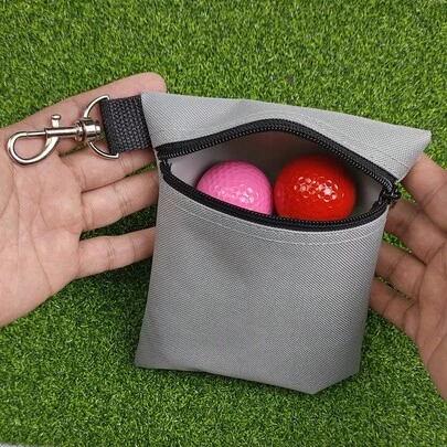 1 pieza Bolsa de golf, Organizador de clavos de golf, Bolsa con cinturón para accesorios de golf con llavero, Bolsa deportiva pequeña para hombres y mujeres, Organizador de herramientas de tela Oxford resistente al desgaste, Juego de herramientas de tenedor, Accesorios de equipo deportivo para fitness