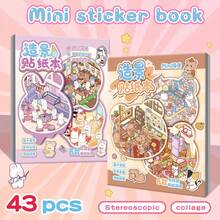 4 Seasons Creative DIY 3D Scene Sticker Book - Landscaping Stickers, Scene Stickers, DIY Planner, Landscape Stickers, Handbook Stickers, Planner Divider Stickers, Small House Scene, Reusable, Multiple Sizes Available - Multicolor - View 3