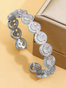 银色笑脸手链，斋月礼物，适合日常佩戴、约会、聚会和馈赠 - 手鐲 - 查看 5