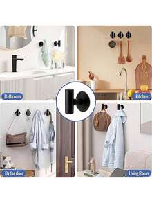 Móc treo đồ nhà tắm bằng thép không gỉ, không cần khoan. Móc treo khăn phù hợp với phòng tắm, nhà bếp, phòng thay đồ, áo choàng tắm và các loại quần áo khác hiện đại. Móc treo tường tự dính phù hợp cho phòng tắm, khách sạn, nhà để xe, hồ bơi và các phụ kiện phòng tắm cũng như đồ nội thất gia đình khác. - Nhiều màu - Xem 3