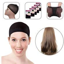 2 Touca Nero Cabelo Com Barra Dormir Alisa Cabelo Trança wig Peruca - Preto - Visão 1