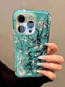 Plum Blossom Pattern Anti-Drop Phone Case, Suitable For IPhone 16/15/14 Plus/13/12/11/16/15/17 Pro Max, Stylish Protective Cover - Plum Bossom - View 2