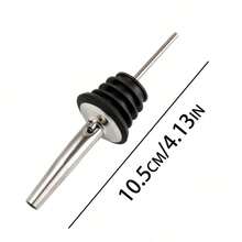 6个装自动旋转式葡萄酒瓶倒酒器，不锈钢橄榄油喷雾器分配喷嘴，酒瓶倒酒器，适用于3/4英寸瓶颈 - 彩色 - 查看 2