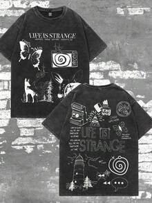 Life Is Strange Inspired Theme Designs Concepts T Shirt Retro Washed T Shirt 230 Pure Cotton T Shirt Men's T Shirt Local Delivery Men's Casual Comfortable 2026 New Model T Shirt Street Style Cotton - 黑色 - 查看 1