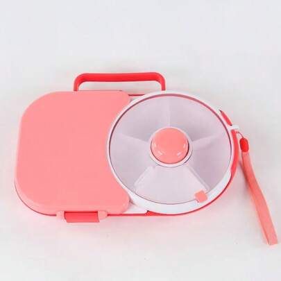 A New Rotating Portable Reusable Lunchbox | 5 Small Compartments + 1 Large Sandwich Slot | Storage Container Set With Handle | Leak-Proof Lunchbox Suitable For Home/Office/Travel | Valentine's Day/New Year/Housewarming Gift And Various Holidays.