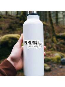 1PC Remember Your Why Motivational Sticker – Inspirational Vinyl Decal | Uplifting Positive Quote For Laptops, Water Bottles & Journals - Multicolor - View 2