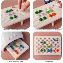 1pc Polymer Clay Earring Drying Rack, UV Lamp Curing Stand For Handmade Clay Earring Studs, Crafting Accessory Tool - Fixed Bracket - View 12