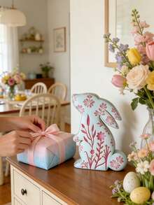 1 Piece Of Silicone Mold For Easter Bunny Shaped And Butterfly Egg Shaped Aromatherapy Candles, DIY Embossed Rabbit Egg Candle Silicone Mold - Easter Candle Molds - View 8