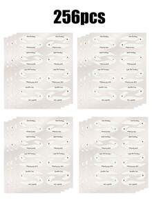 Bộ khuôn vẽ phấn mắt và kẻ mắt chuyên nghiệp 64 món, chất liệu vải không dệt, 4 kiểu dáng, kèm dụng cụ hỗ trợ kẻ mắt và phấn mắt có keo dính - Bộ khuôn trang điểm không dệt, thích hợp cho nhiều kiểu trang điểm mắt, phấn mắt, trang điểm sân khấu, quà tặng, du lịch, đồ dùng giá rẻ, vật dụng cần thiết khi đi du lịch - trắng - Xem 14