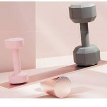 1对PVC涂层小哑铃，轻便健身器材，适合女性，用于力量训练 - 彩色 - 查看 3