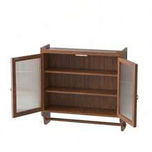 Armadi di Archiviazione - Marrone + MDF + vetro - Visualizzare 11