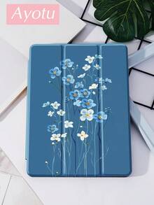 1件蓝色花朵平板电脑保护套和Kindle电子书保护套，兼容第10代、11代/Air 4代/Air 7代/9.7英寸，兼容三星Galaxy Tab A9 Plus、Kindle（第11代-2024年发布）（6英寸）、Kindle Paperwhite第12代2024年，绝佳节日礼物，时尚简约图案。 - 彩色 - 查看 2