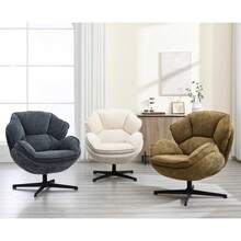 Chairus 1PC Swivel Chenille Lounge Chair (Living Room/Bedroom) - Brown - View 10