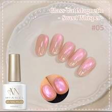 10ml Young Lady Cat Eye Gel Nail Polish, Pink Nude Tone, Brightening & Glossy Formula With High Density Silk Glass Beads, Suitable For Salon And DIY Home Manicure - Multicolor - View 14