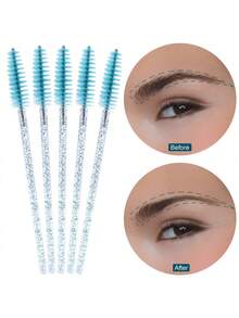 300/100/50/1 Disposable Mascara Wands Eyelash Brush Spoolies For Eyebrow Eye Lash Extension Blue - Multicolor - View 4