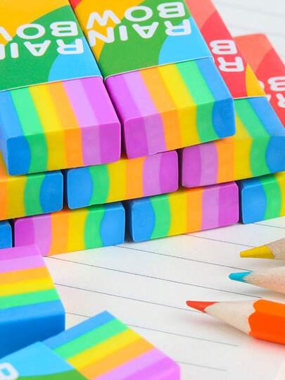 20 Boxes Rainbow Erasers, Super Clean With No Residue, 2B Pencil Grip Erasers, Suitable For Painting And Writing, Suitable For Art Students To Use On Campus And As Back-To-School Supplies, Also Ideal As Christmas, Halloween Gifts And Party Favor Bag Fillers.