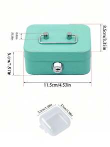 Alcancía con cerradura y 2 llaves, puede almacenar monedas, efectivo, objetos de valor, tarjetas, documentos, caja de metal portátil con ranura para monedas, adecuada para uso diario en la oficina, regalo para amigos y decoración del hogar - Multicolor - Ver 12