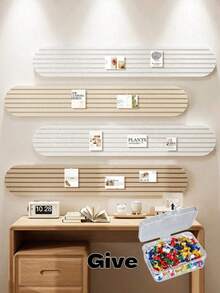 4pcs/Set Soft Cork Board, Nordic Minimalist Style Decorative Felt Board, Multi-Color Combination, Multi-Functional Wall Decor, Reusable, No Drilling Required, Non-Damaging To Walls, Can Insert Pins, Suitable For Home, School, Office Decoration, Photo/Message Display Board, School Supplies, Back To School, Christmas, Halloween, Valentine's Day, New Year, Birthday, Anniversary Romantic Decor - 60*15 cm - View 12