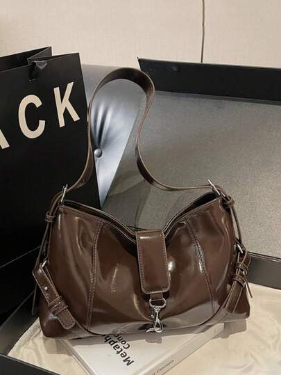 2026 New Women's Shoulder Bag Large Capacity Commuter Handbag, Fashionable Tote Bag, Retro Style Bag