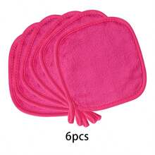 12/6/3/1pc Soft Microfiber Cleansing Leopard Print Towel, Makeup Remover Towel With Hanging Ring, Gentle And Skin-Friendly, Washable And Reusable Soft Skin-Friendly Towel, Flannel Reusable Makeup Remover Towel, Absorbent Small Square Towel Cleaning Tool - Multicolor - View 5