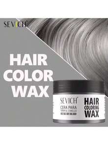 sevich Temporary Hair Coloring Wax Hair Dye, 4.23oz Instant Hairstyle Mud Cream Color Mask, Natural Hair Coloring Wax Material Disposable Hair Styling Dye Ash (Blue, Dye Free) For Cosplay, Party, Masquerade, Halloween Etc. - Xám - Xem 7
