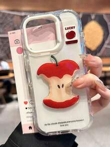 1个3D西瓜手机壳，兼容 16 Pro Max/16 Pro，韩版ins风新款15/14，小众创意高端可爱卡通11/12少女风，兼容 17 Pro Max、17 Pro、17、17 Air，3D苹果带挂链智能手机保护壳 - 彩色 - 查看 4