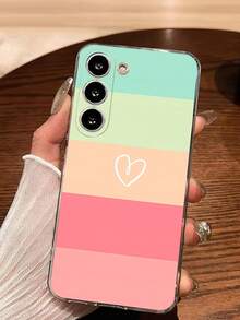 1个彩色彩虹爱心软壳手机壳，兼容华为荣耀、Galaxy A04e/12/A13/A14/A34/A50/A52/A53/A54/S21/S22/S23/S24/S25/S25Ultra/S25FE/S26/S26 Plus/S26 Ultra/S26 Edge、6A/7A/8A、12T/13T/15T/15T Pro，国际版，非国内版 - 無色 - 查看 4