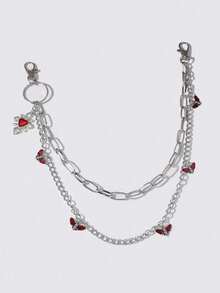 1pc Denim Chain Metal Waist Chain, Fashionable Multi-Layer Pant Chain, Punk Street Dance Waist Belt Chain - Multicolor - View 3